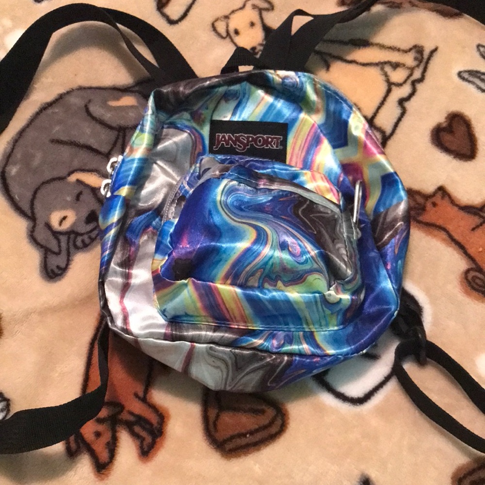 1/4 pint size mini backpack by Jansport great for carrying your phone in